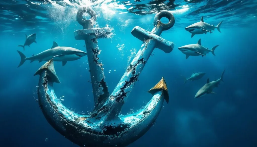 דייגים משתפים בחוויותיהם מהמפגשים עם הלווייתנים ומגלים כיצד הכרישים נושכים את העוגן בסביבת המים.