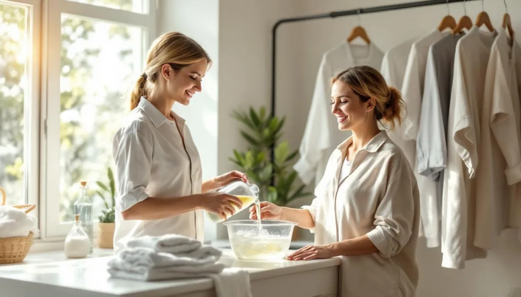 גלה שיטה ביתית פשוטה וחסכונית להבהרת הבגדים הלבנים שלך ולהשגת לבן מושלם ונקי בקלות.