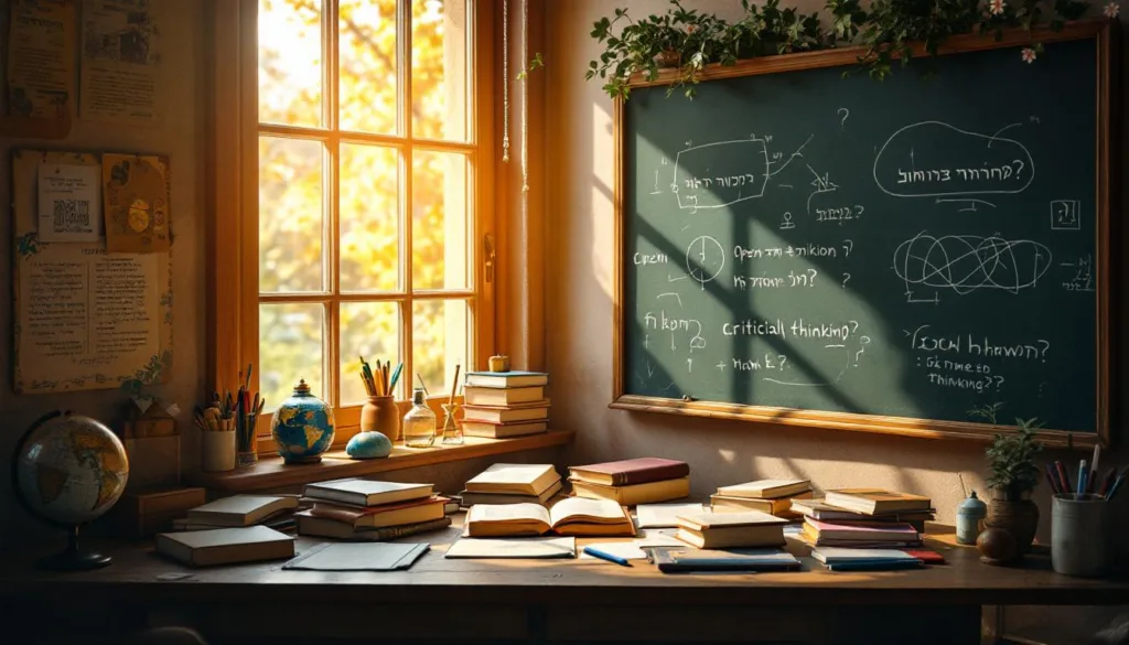 חקור כיצד חינוך ביתי בקהילות שמרניות עשוי לעודד חשיבה עצמאית ולהוביל לנידוי חברתי, והשפעותיו על הפרט והקהילה.